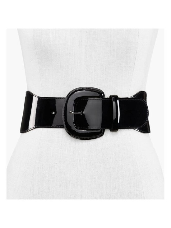 Lauren Ralph Lauren Black Patent Leather Waist Cincher Belt Sz S Fits S/M main image 6